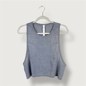 Lululemon | 8 | Box It Out Crop Tank | Heathered Grey | Activewear | Athleisure